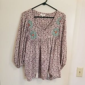 Boho Floral Blouse